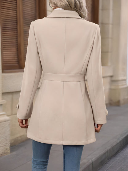Marlowyx | Women's Fitted Double Breasted Collared Mid Length Trench Coat