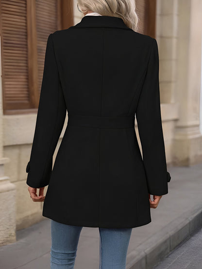 Marlowyx | Women's Fitted Double Breasted Collared Mid Length Trench Coat