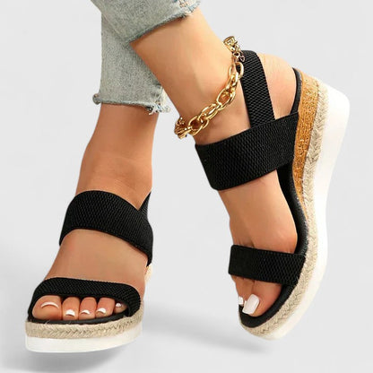 Merill | Espadrille Wedge Sandals Orthopedic Elastic Strap
