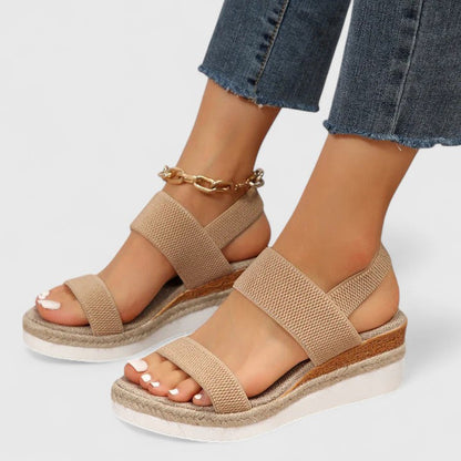 Merill | Espadrille Wedge Sandals Orthopedic Elastic Strap