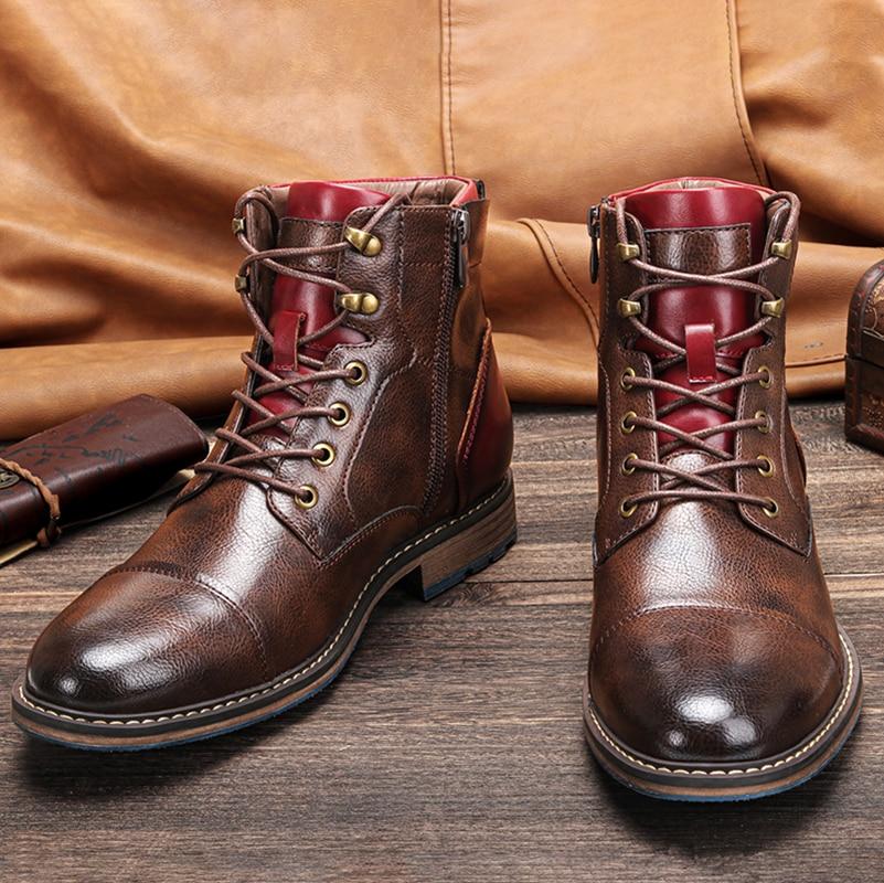 Rowland | Men's Classic Lace Up Zip Cap Toe Ankle Boot