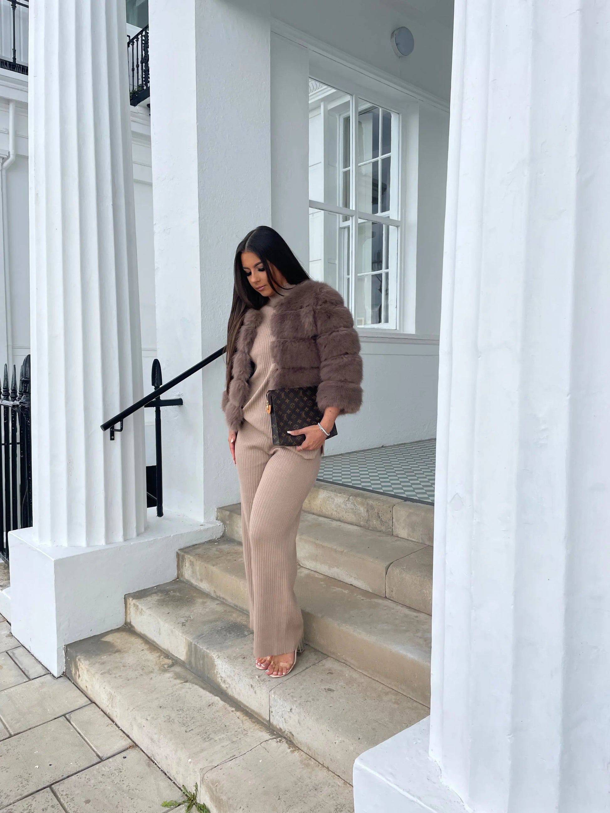 Brielle | Women's Faux Fur Cropped Voluminous Coat