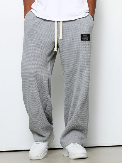 Wesley | Men's Relaxed Fit Drawstring Wide Leg Casual Pant