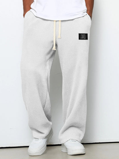 Wesley | Men's Relaxed Fit Drawstring Wide Leg Casual Pant