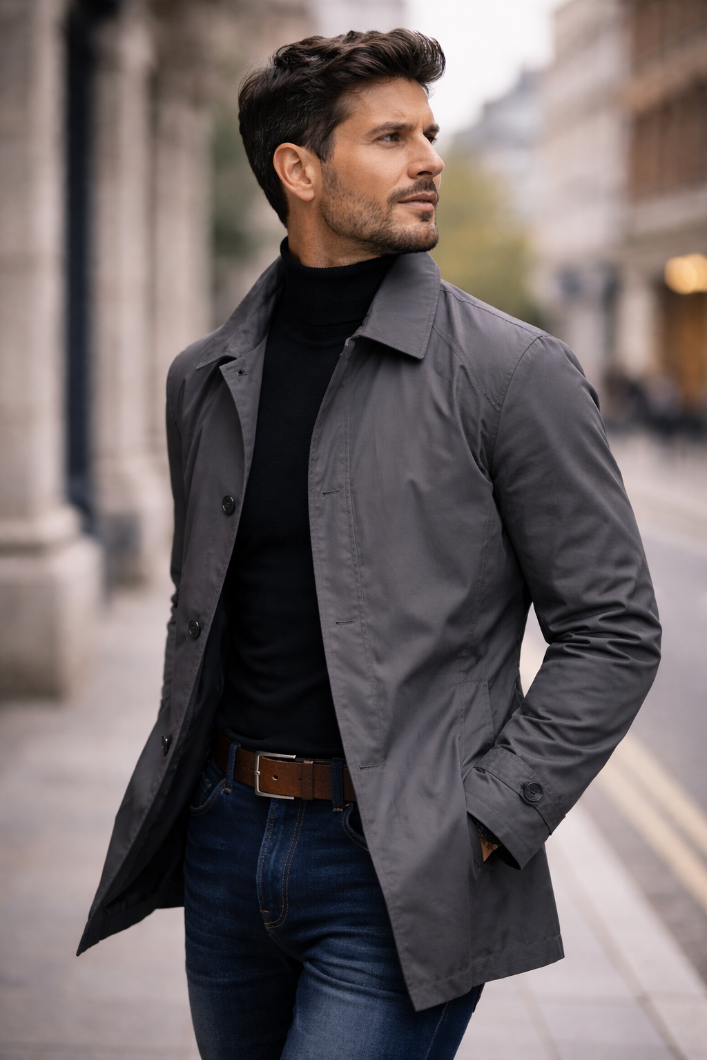 Alaric | Men's Water-Repellent Collared All-Weather Jacket