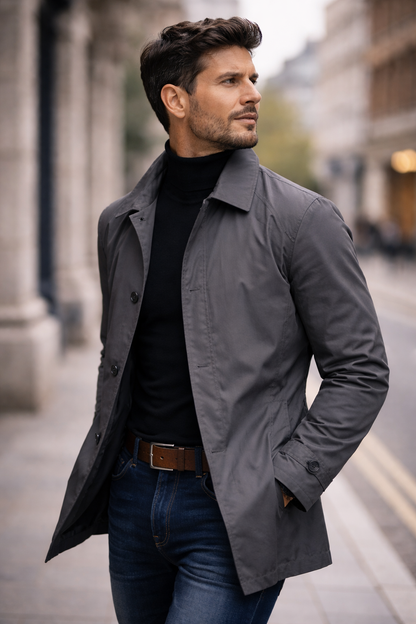 Alaric | Men's Water-Repellent Collared All-Weather Jacket