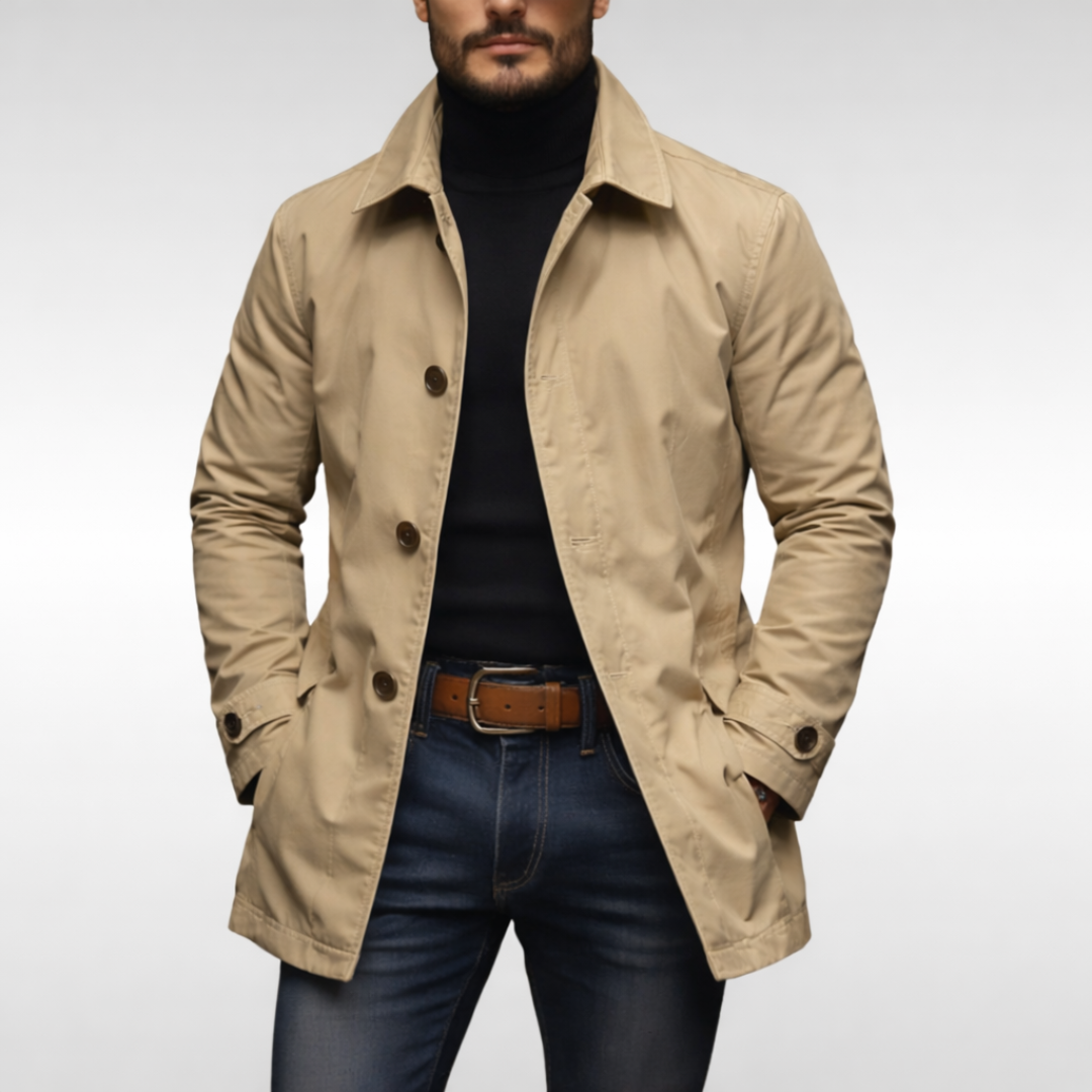 Alaric | Men's Water-Repellent Collared All-Weather Jacket