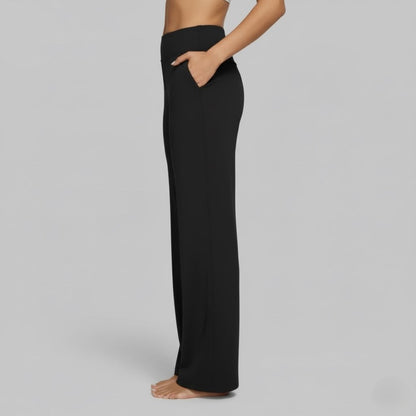 Camille | High Waist Wide Leg Stretch Casual Pants