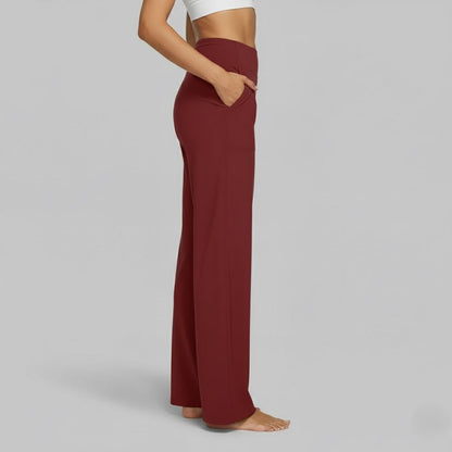 Camille | High Waist Wide Leg Stretch Casual Pants