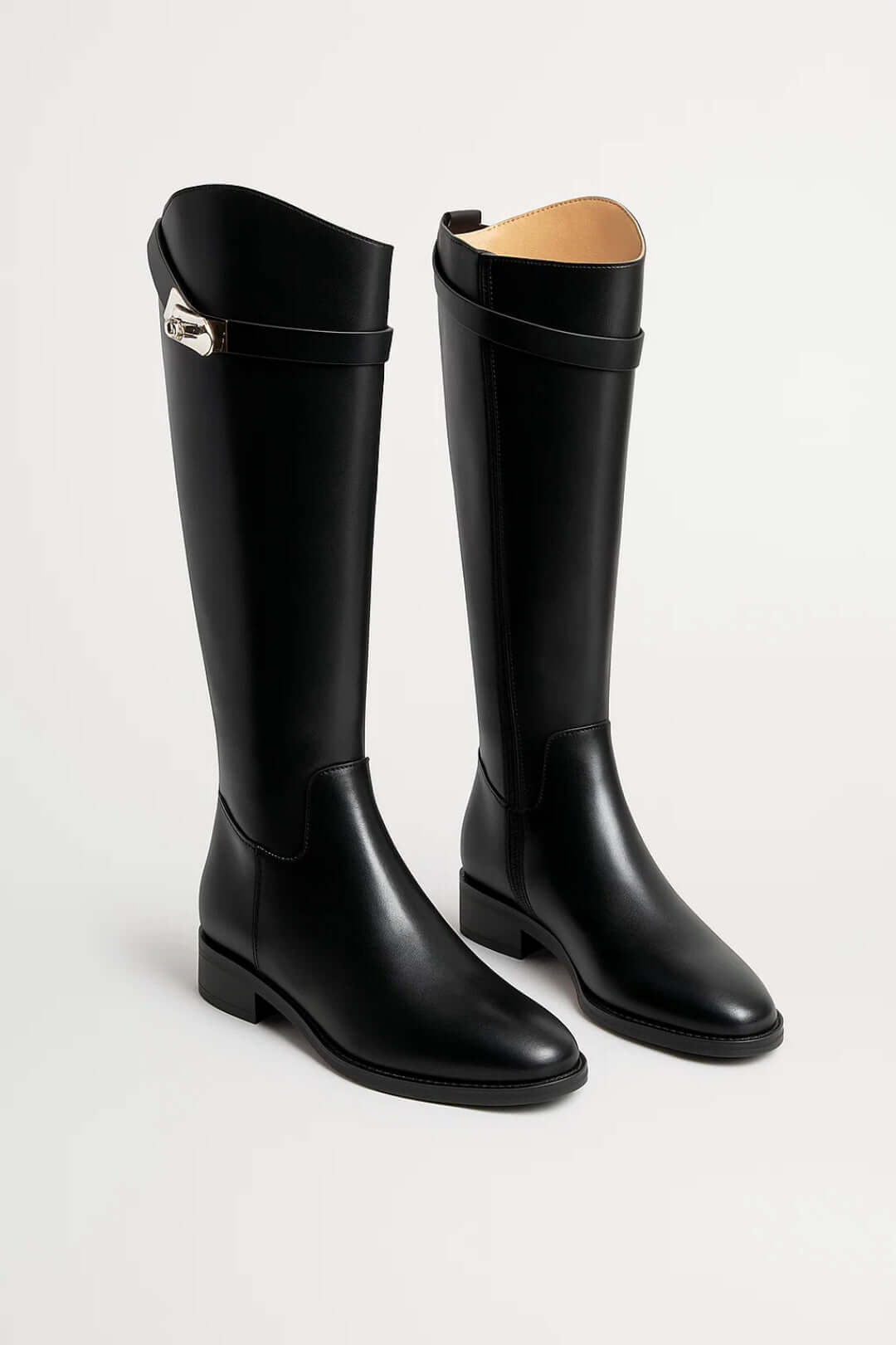 Renata | Women's Knee High Riding Buckle Detail Boot