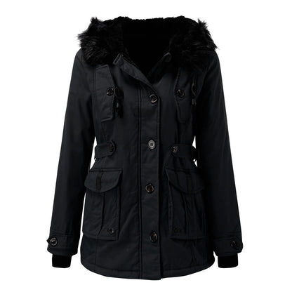 Solveiga | Women's Thick Hooded Faux Fur Winter Parka Coat