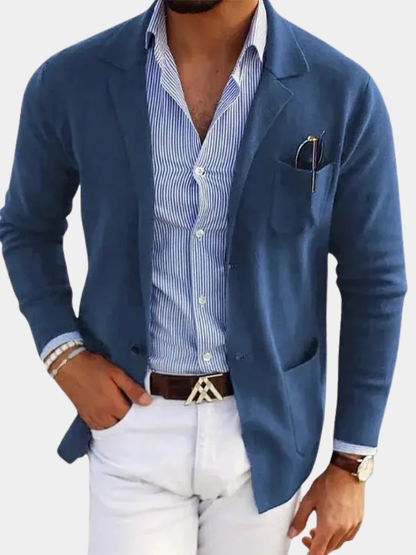 Ansel | Men's Knit Notched Lapel Blazer