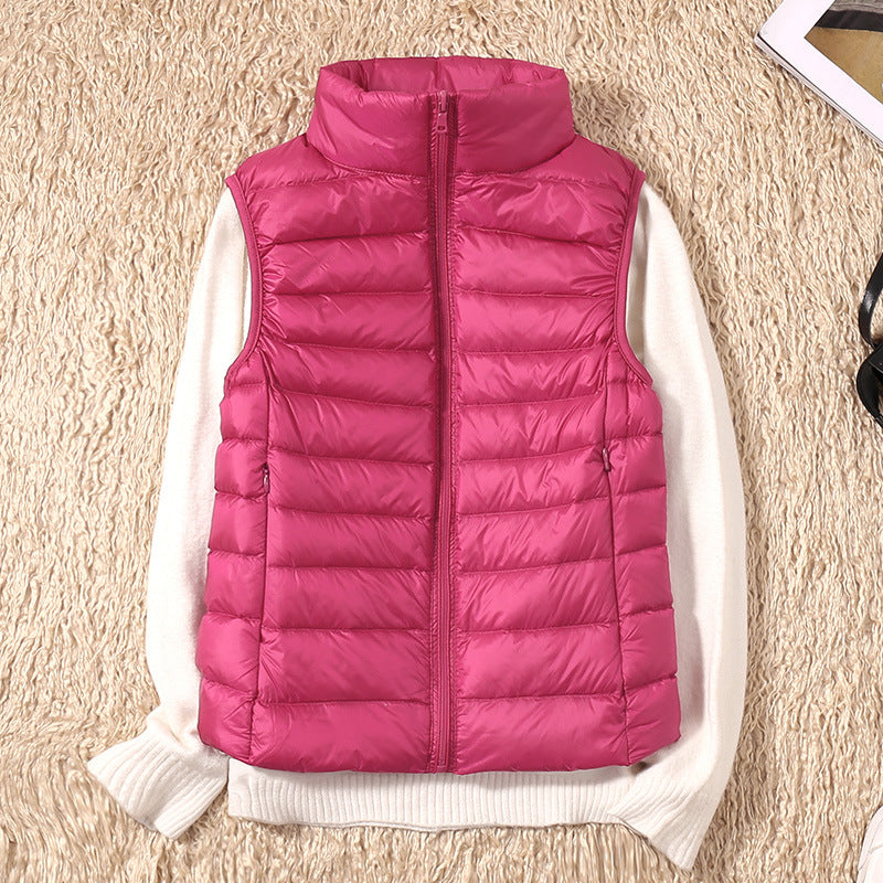 Thessaly | Women's Lightweight Padded Stand Collar Zip Front Gilet