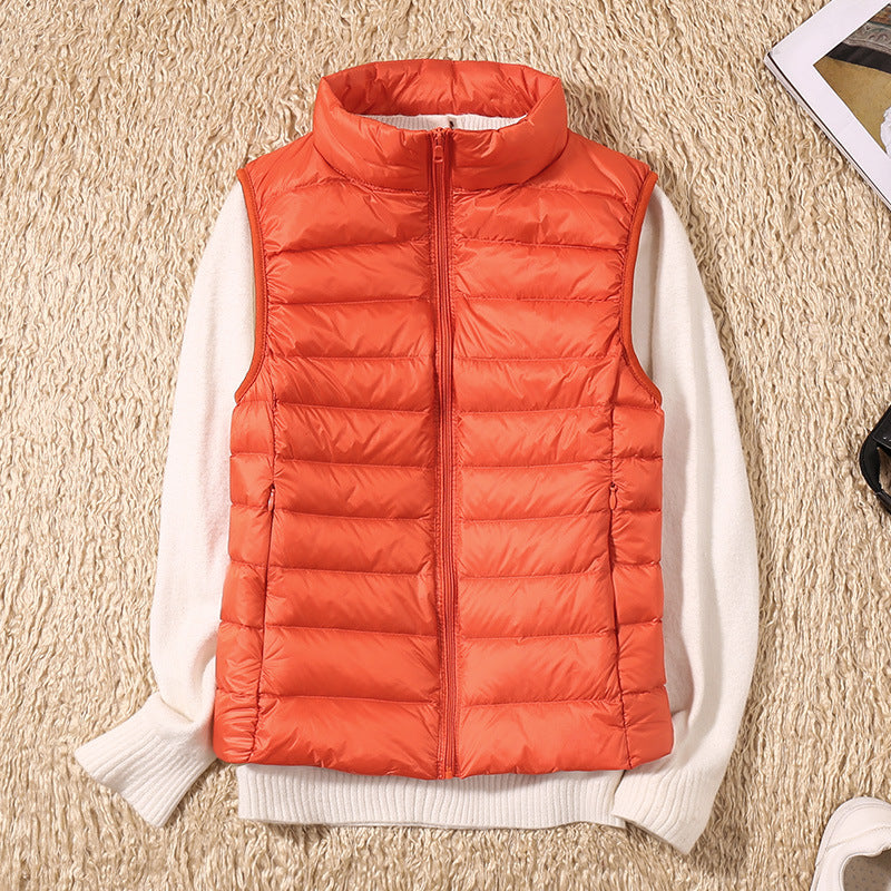 Thessaly | Women's Lightweight Padded Stand Collar Zip Front Gilet