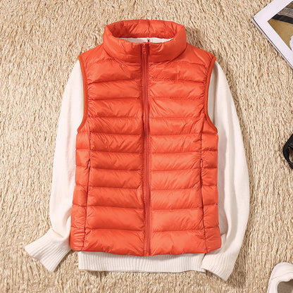 Thessaly | Women's Lightweight Padded Stand Collar Zip Front Gilet