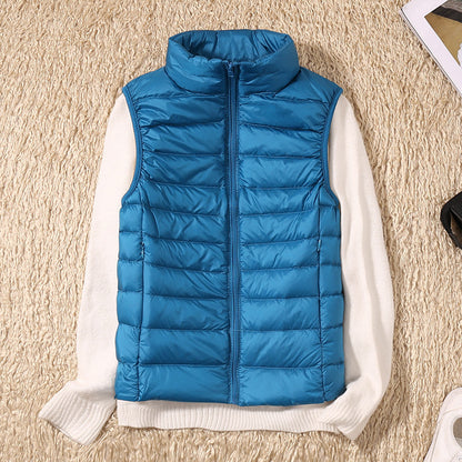 Thessaly | Women's Lightweight Padded Stand Collar Zip Front Gilet