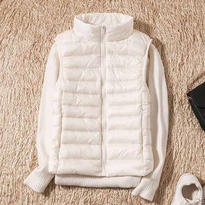 Thessaly | Women's Lightweight Padded Stand Collar Zip Front Gilet