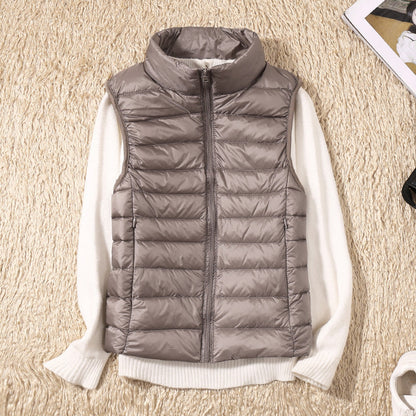 Thessaly | Women's Lightweight Padded Stand Collar Zip Front Gilet