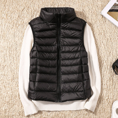 Thessaly | Women's Lightweight Padded Stand Collar Zip Front Gilet