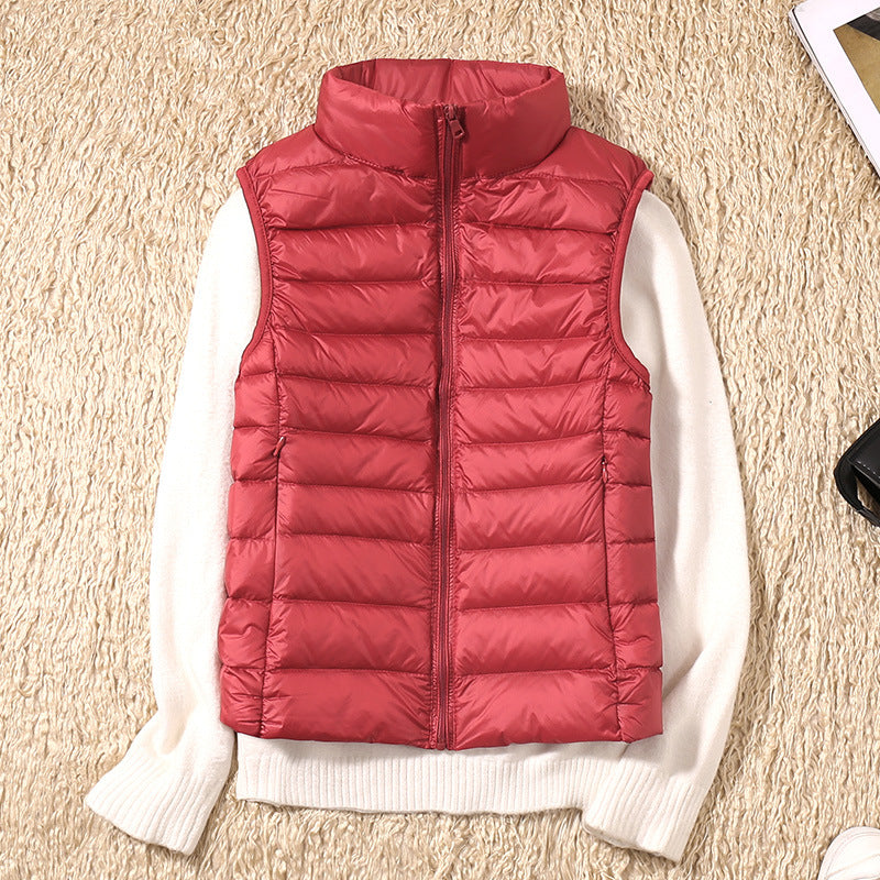 Thessaly | Women's Lightweight Padded Stand Collar Zip Front Gilet