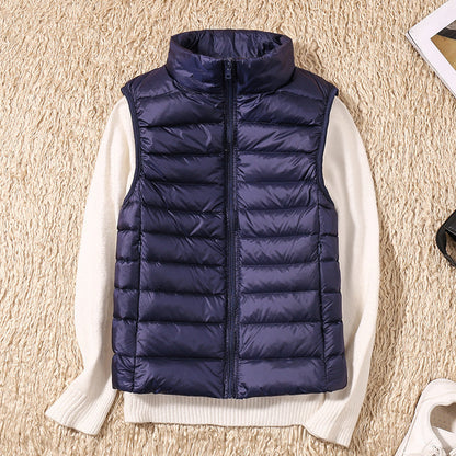 Thessaly | Women's Lightweight Padded Stand Collar Zip Front Gilet