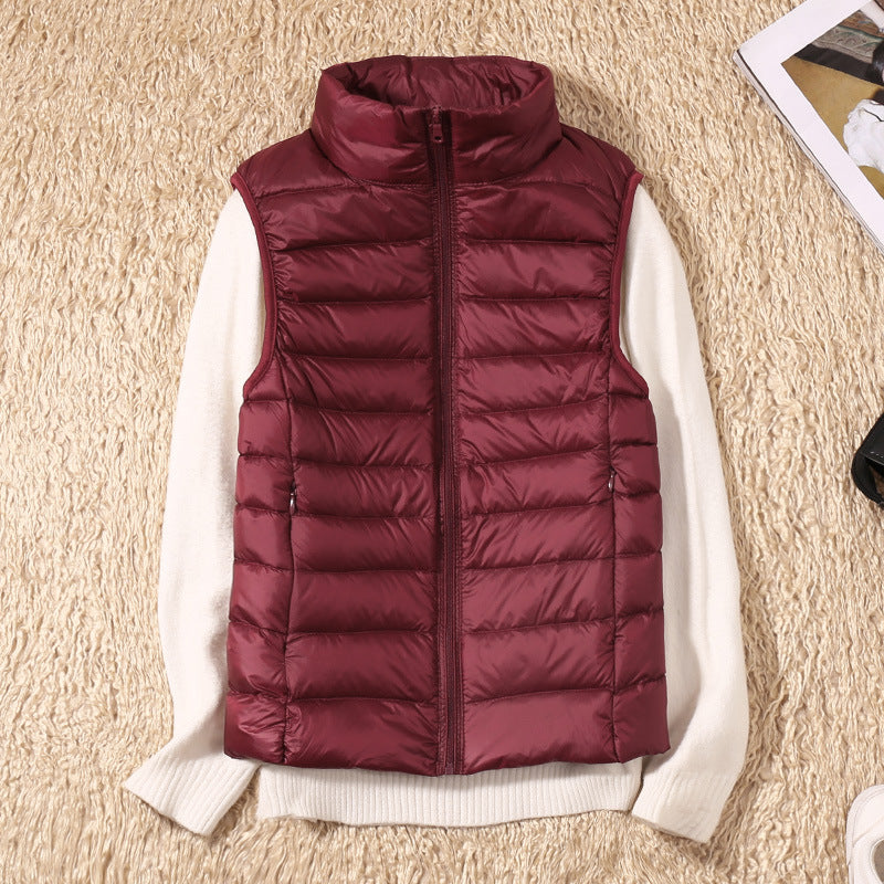 Thessaly | Women's Lightweight Padded Stand Collar Zip Front Gilet
