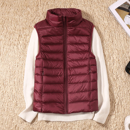 Thessaly | Women's Lightweight Padded Stand Collar Zip Front Gilet