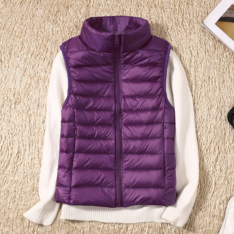 Thessaly | Women's Lightweight Padded Stand Collar Zip Front Gilet