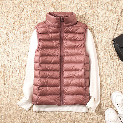 Thessaly | Women's Lightweight Padded Stand Collar Zip Front Gilet