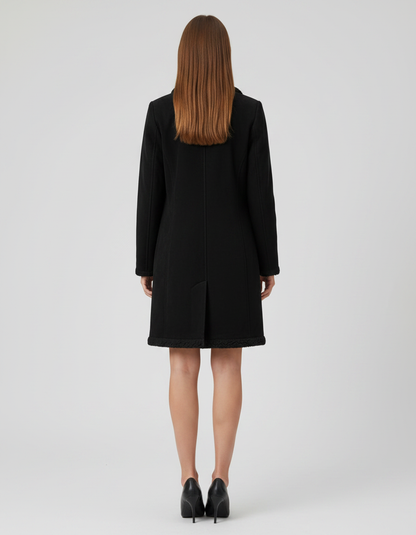 Marlowyv | Women's Shearling Lined Double Breasted Notch Lapel Winter Coat