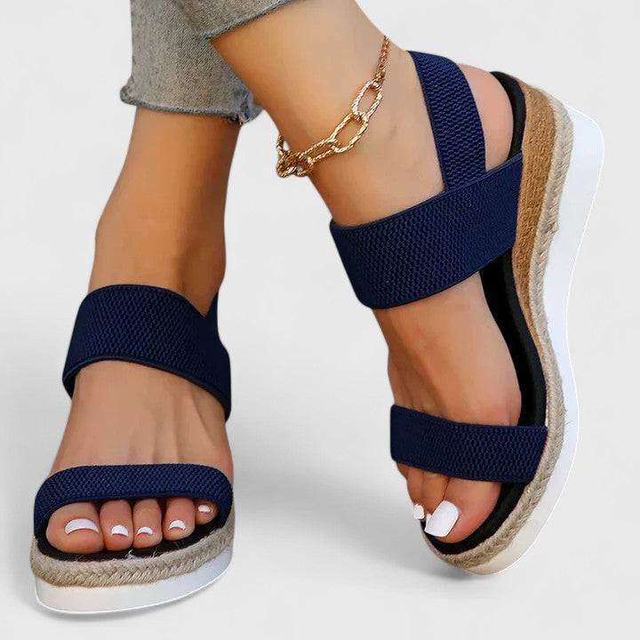 Merill | Espadrille Wedge Sandals Orthopedic Elastic Strap