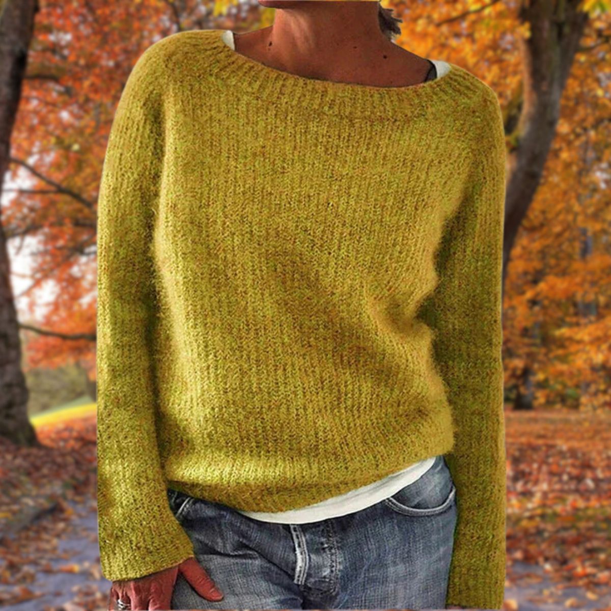 Hanna | Women's Knit Boat Neck Long Sleeve Sweater