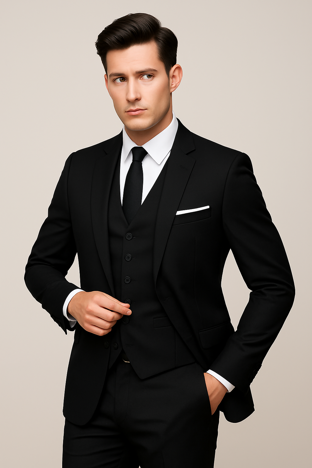 Alexander | Men's Slim Fit Three Piece Formal Wedding Suit