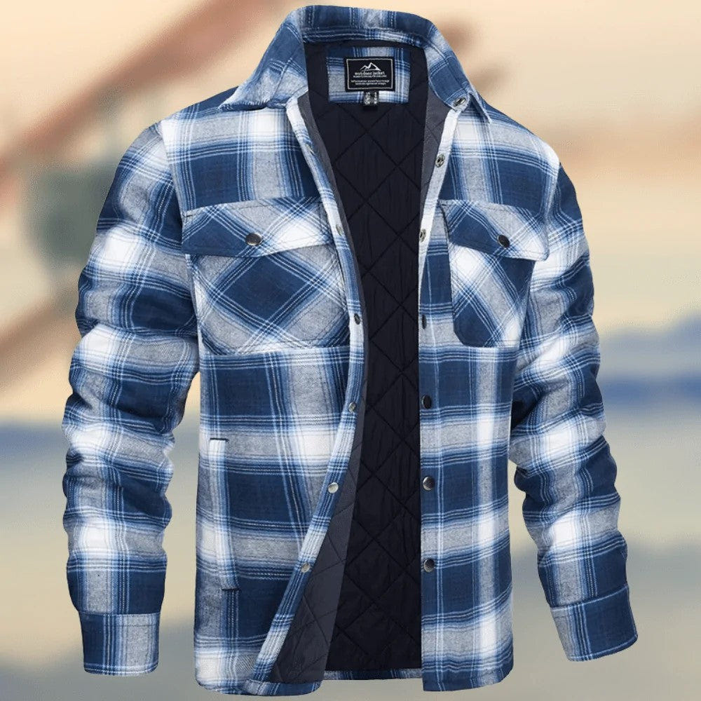 Rockwell | Men's Plaid Flannel Quilted Lined Work Jacket