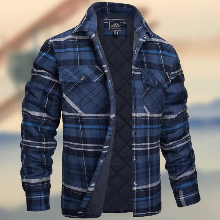 Rockwell | Men's Plaid Flannel Quilted Lined Work Jacket