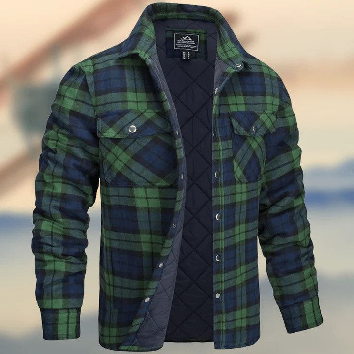 Rockwell | Men's Plaid Flannel Quilted Lined Work Jacket