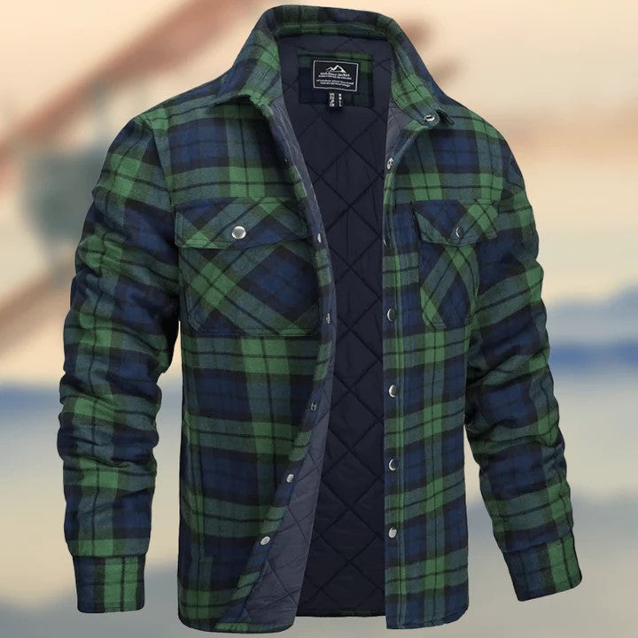 Rockwell | Men's Plaid Flannel Quilted Lined Work Jacket