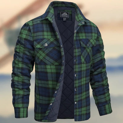Rockwell | Men's Plaid Flannel Quilted Lined Work Jacket