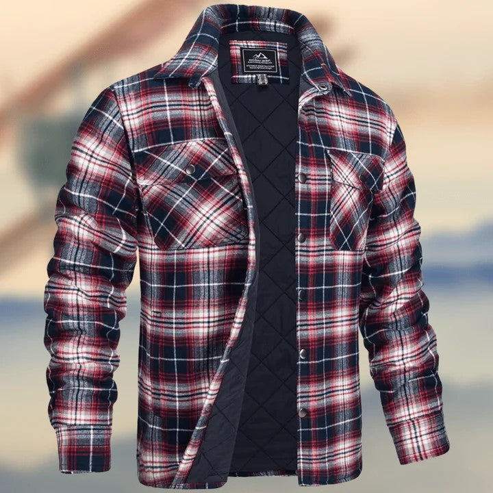 Rockwell | Men's Plaid Flannel Quilted Lined Work Jacket