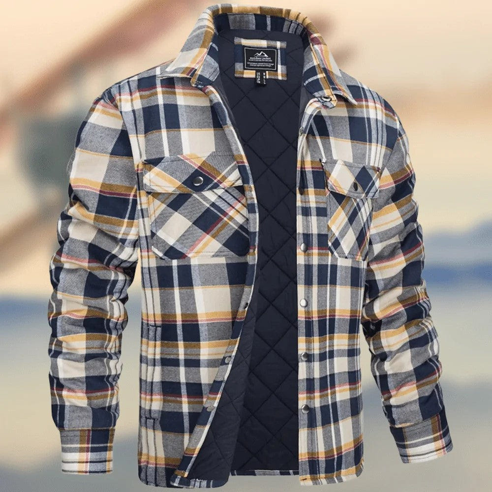 Rockwell | Men's Plaid Flannel Quilted Lined Work Jacket