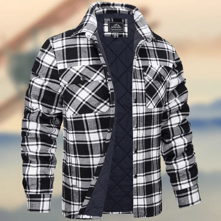 Rockwell | Men's Plaid Flannel Quilted Lined Work Jacket