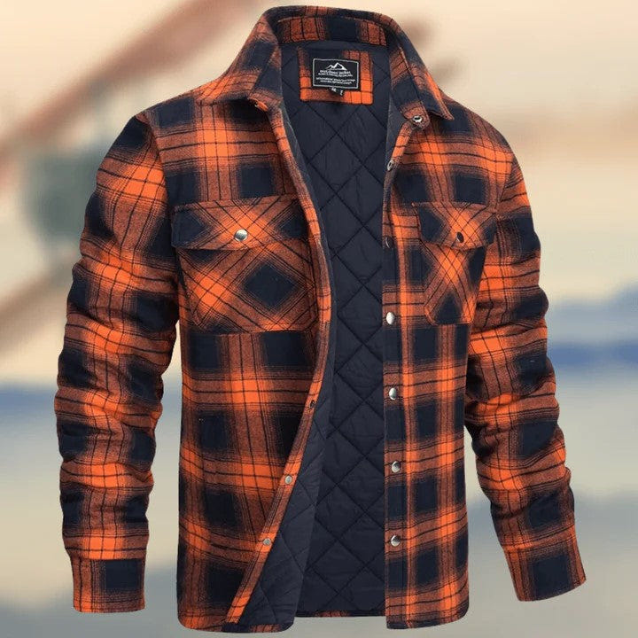 Rockwell | Men's Plaid Flannel Quilted Lined Work Jacket