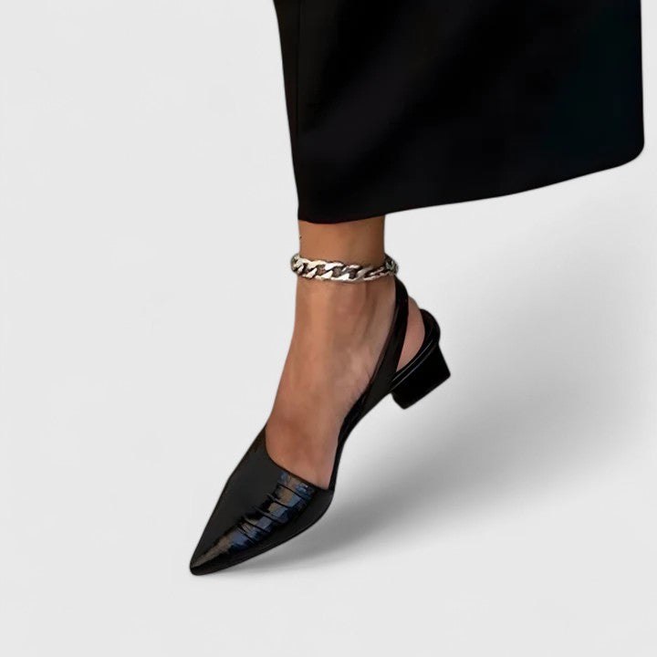 Severine | Women's Slingback Pointed Toe Block Heel Pump