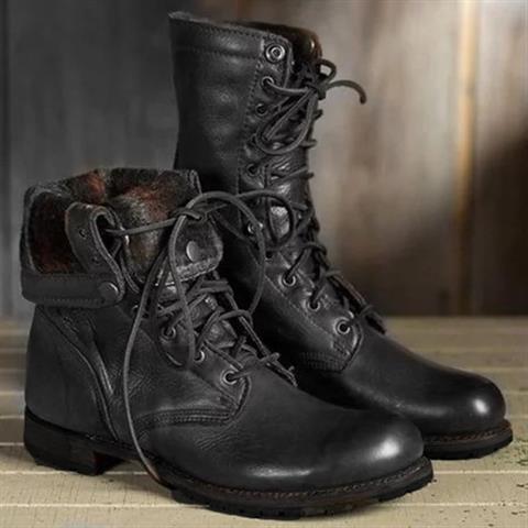 Harlow | Women's Lace-Up Combat Mid-Calf Boot