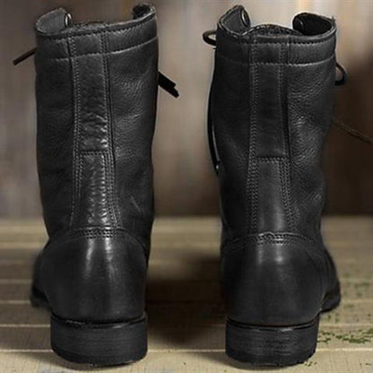 Harlow | Women's Lace-Up Combat Mid-Calf Boot