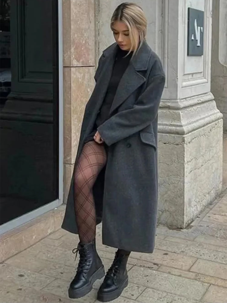 Corinne | Women's Wool Blend Longline Trench Coat