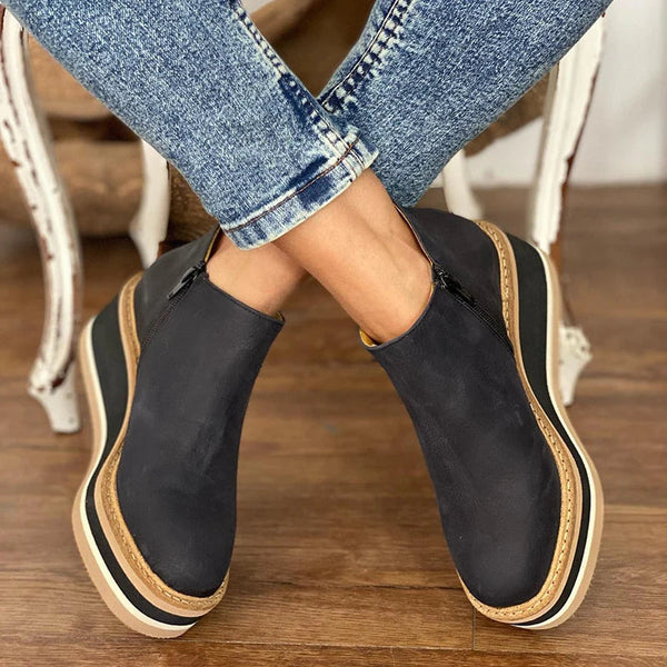 Bexlyn | Women's Waterproof Side-Zip Platform Wedge Ankle Boot