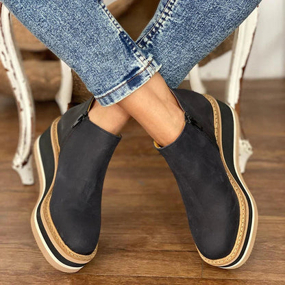 Bexlyn | Women's Waterproof Side-Zip Platform Wedge Ankle Boot