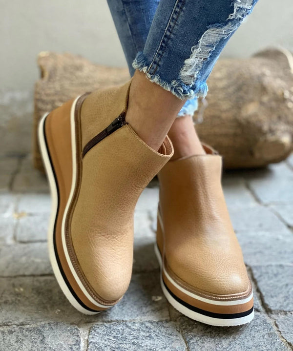 Bexlyn | Women's Waterproof Side-Zip Platform Wedge Ankle Boot