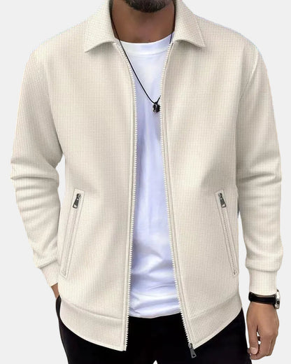 Dorian | Men's Textured Zip-Up Bomber Jacket